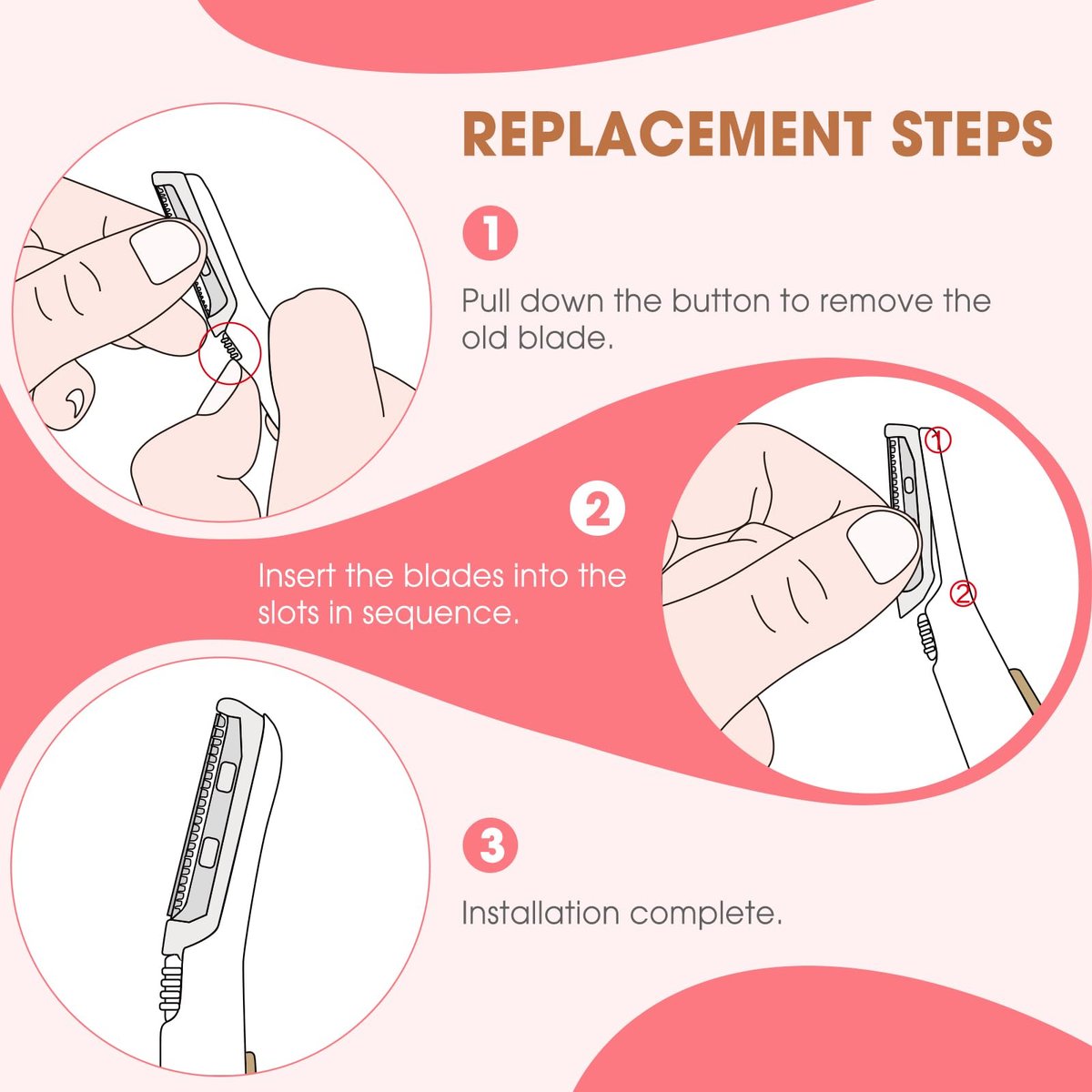 18-Pack Replacement Blades for Finishing Touch Flawless Dermaplane Glo Facial Exfoliation Razor - White Avelisse