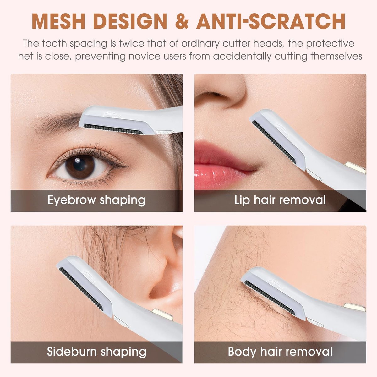 18-Pack Replacement Blades for Finishing Touch Flawless Dermaplane Glo Facial Exfoliation Razor - White Avelisse