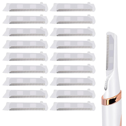 18-Pack Replacement Blades for Finishing Touch Flawless Dermaplane Glo Facial Exfoliation Razor - White Avelisse