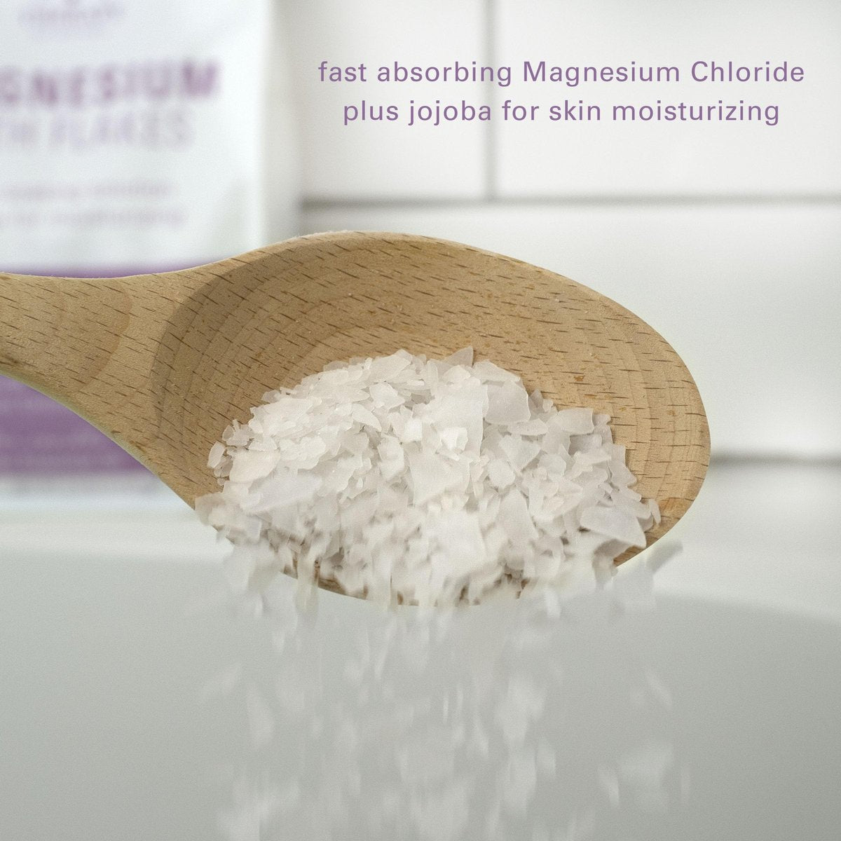 Village Naturals Therapy Calm Magnesium Bath Flakes – Lavender Vanilla, 2.5 lbs Avelisse