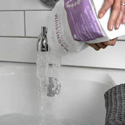Village Naturals Therapy Calm Magnesium Bath Flakes – Lavender Vanilla, 2.5 lbs Avelisse