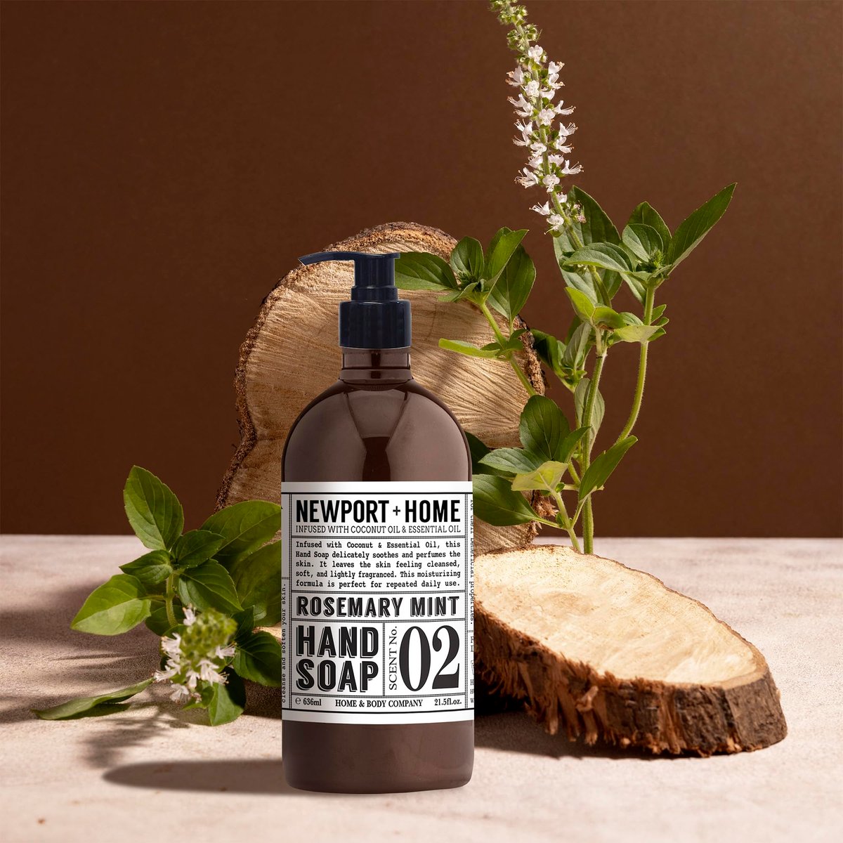 Newport Home Hand Soap, Wild Lavender and Rosemary Mint, 21.5 fl oz, Set of 4 - Home & Body Company Avelisse