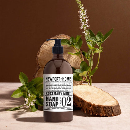 Newport Home Hand Soap, Wild Lavender and Rosemary Mint, 21.5 fl oz, Set of 4 - Home & Body Company Avelisse