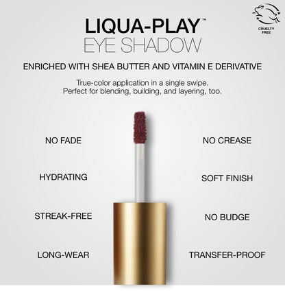 stila Liqua Play Liquid Eye Shadow - Long-Wear Matte Cream Eyeshadow, Figgy Matte, 0.15 Fl Oz