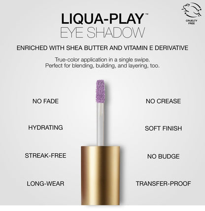 stila Liqua Play Liquid Eye Shadow - Long-Wear Matte Cream Eyeshadow, Purple Peep Matte, 0.15 Fl Oz