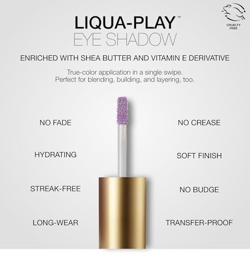 stila Liqua Play Liquid Eye Shadow - Long-Wear Matte Cream Eyeshadow, Purple Peep Matte, 0.15 Fl Oz - görsel 4