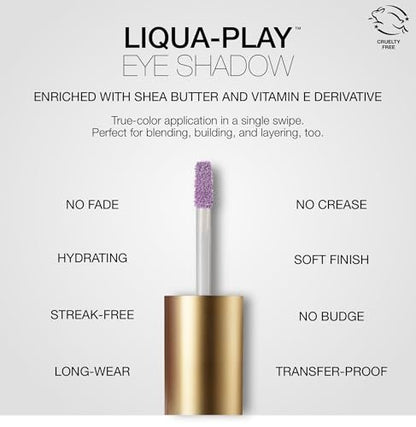 stila Liqua Play Liquid Eye Shadow - Long-Wear Matte Cream Eyeshadow, Purple Peep Matte, 0.15 Fl Oz