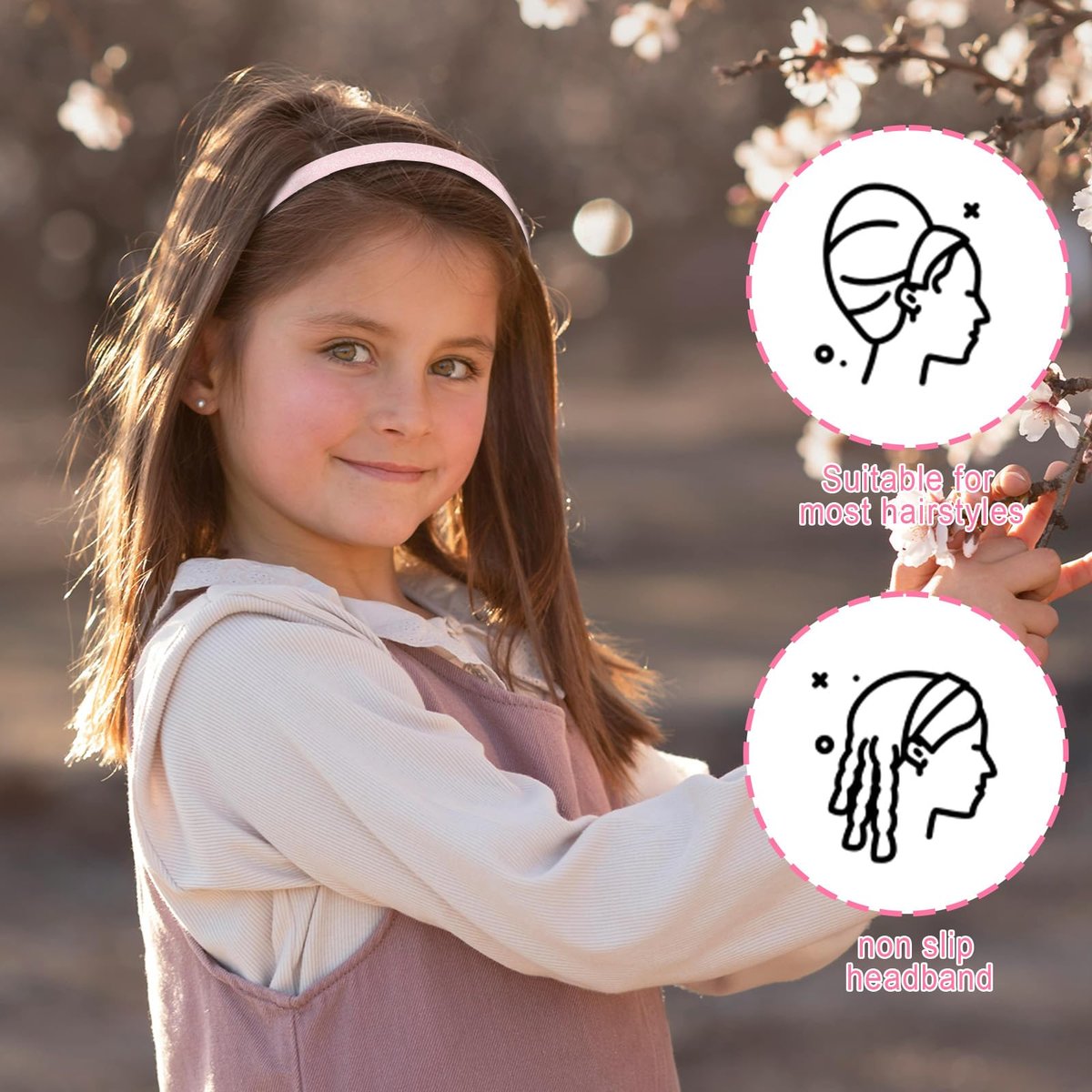 TODDER Thin Glitter Headbands for Girls – Sparkle Hair Accessories for Toddlers, Kids & Women (Pack of 6) - görsel 5