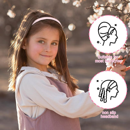 TODDER Thin Glitter Headbands for Girls – Sparkle Hair Accessories for Toddlers, Kids & Women (Pack of 6)