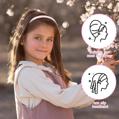 TODDER Thin Glitter Headbands for Girls – Sparkle Hair Accessories for Toddlers, Kids & Women (Pack of 6)
