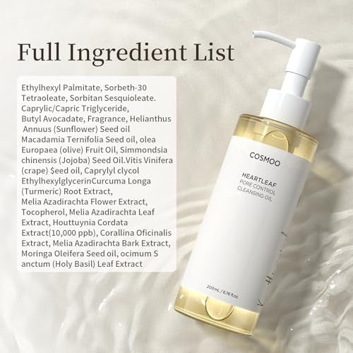 COSMOO Deep Cleansing Oil – Pore Control Oil Cleanser for Makeup Removal & Blackhead Care, Korean Skin Care, All Skin Types, 6.76 fl oz - görsel 12