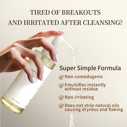 COSMOO Deep Cleansing Oil – Pore Control Oil Cleanser for Makeup Removal & Blackhead Care, Korean Skin Care, All Skin Types, 6.76 fl oz