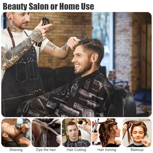 NICEMOVIC 10 in 1 Hair Cutting Barber Cape Set with Neck Duster, Brushes, Neck Strips, Combs & Clips – Professional Salon Accessories for Haircut Styling Avelisse
