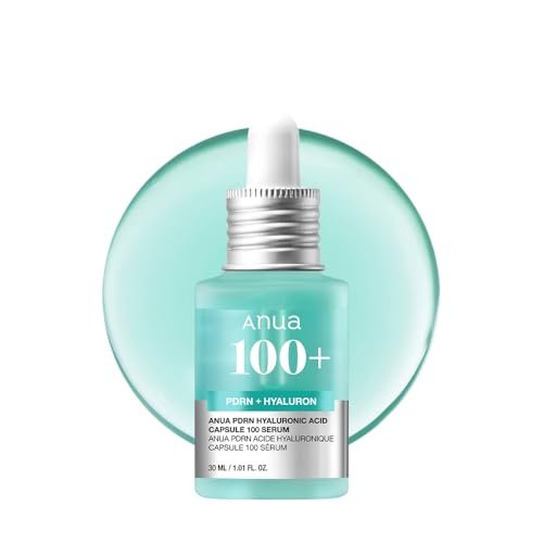 Anua PDRN Hyaluronic Acid Capsule 100 Serum - Hydrating & Plumping Face Serum with Salmon DNA, Glass Skin Effect, Lightweight Korean Skincare, 1.01 fl oz Avelisse