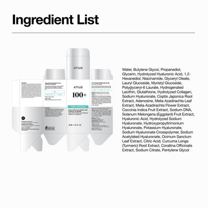 Anua PDRN Hyaluronic Acid Capsule 100 Serum - Hydrating & Plumping Face Serum with Salmon DNA, Glass Skin Effect, Lightweight Korean Skincare, 1.01 fl oz Avelisse