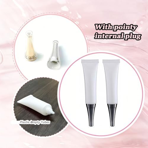 VASANA 6-Pack 15ml Empty Eye Cream Squeeze Tubes - White Plastic Soft Tubes with Silver Cap for DIY Cosmetics, Lip Balm, Gloss - görsel 8