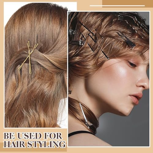 400 Pcs Bobby Pins Set, 2 Inch Hair Pins for Women and Girls, U-Shaped Pins for Buns, 5 Colors (Brown, Blonde, Black) Styling Pins with Storage Box - görsel 10
