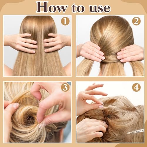 400 Pcs Bobby Pins Set, 2 Inch Hair Pins for Women and Girls, U-Shaped Pins for Buns, 5 Colors (Brown, Blonde, Black) Styling Pins with Storage Box - görsel 8