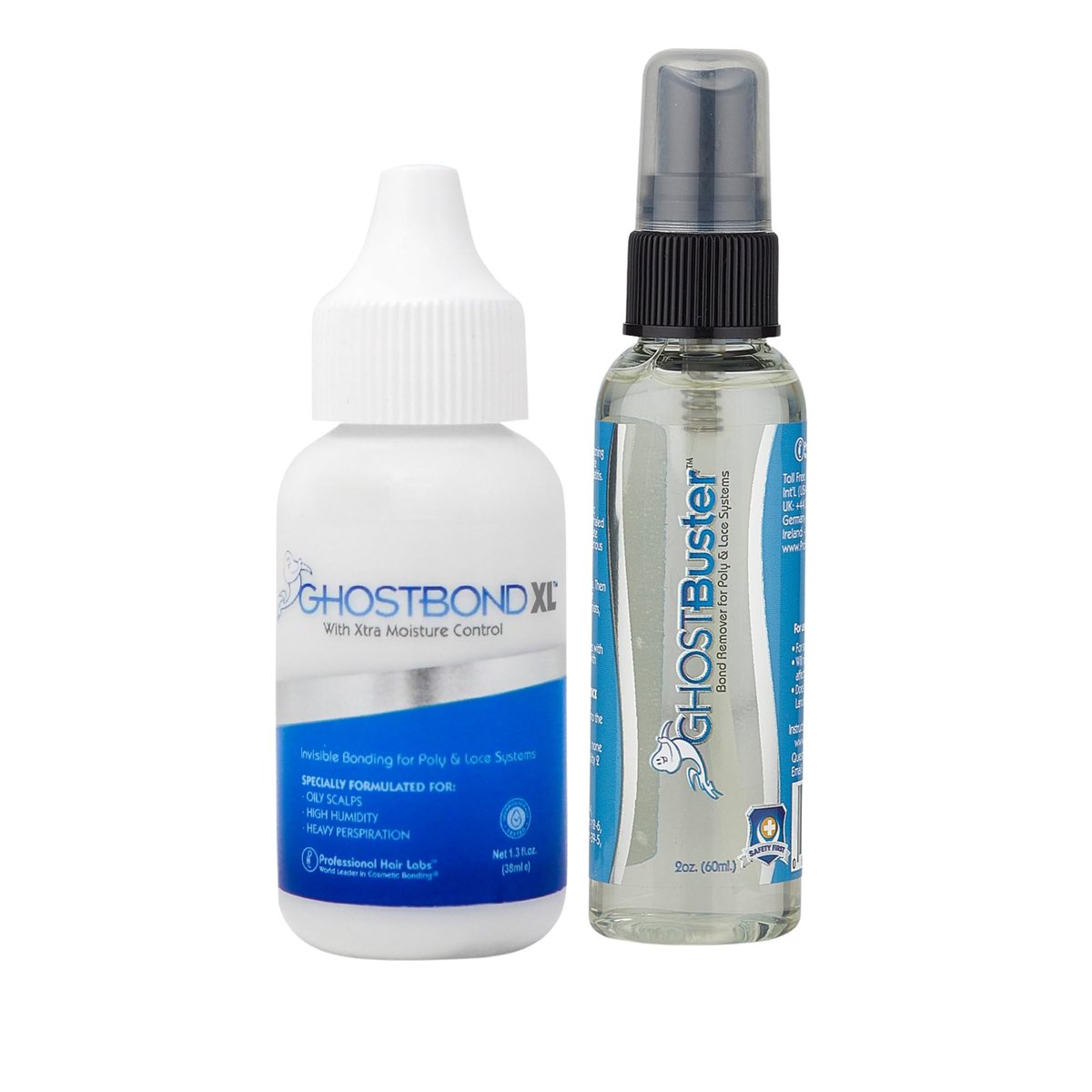 GHOSTBOND XL 1.3oz & Ghostbuster 2oz – Waterproof Wig Glue and Quick-Acting Adhesive Remover for Lace Wigs, Toupees, and Hair Extensions Avelisse