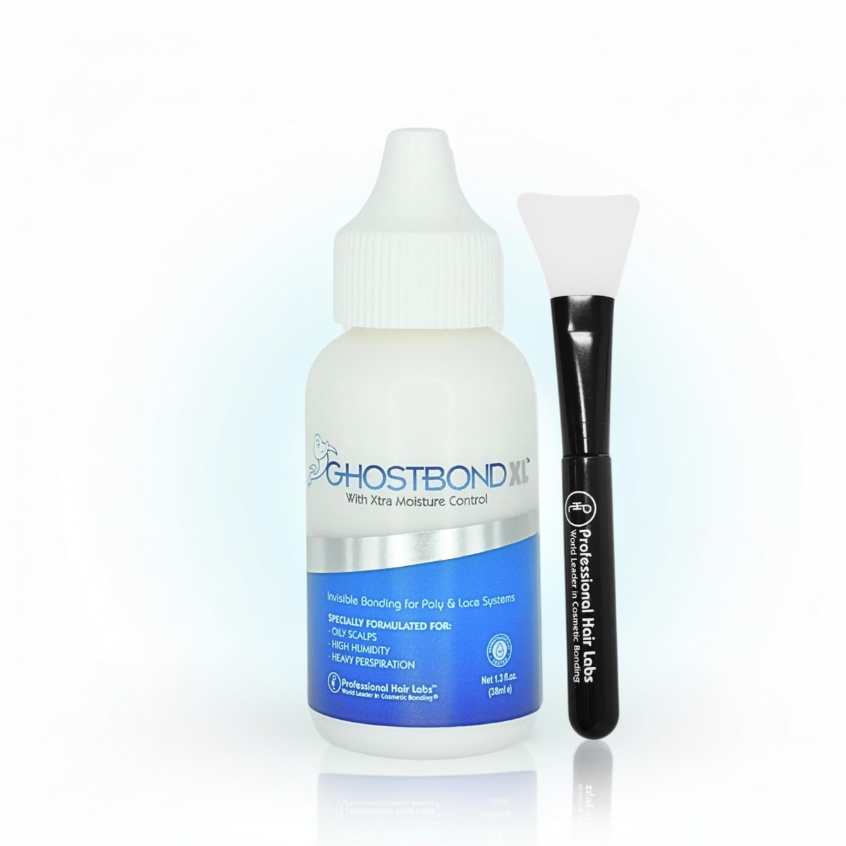 GHOSTBOND XL Hair Replacement Adhesive 1.3oz & Silicone Applicator – Invisible Lace Wig Glue, Water & Oil-Resistant, Non-Toxic, Easy Application for Lace Wigs & Hair Systems Avelisse