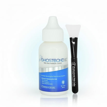 GHOSTBOND XL Hair Replacement Adhesive 1.3oz & Silicone Applicator – Invisible Lace Wig Glue, Water & Oil-Resistant, Non-Toxic, Easy Application for Lace Wigs & Hair Systems Avelisse