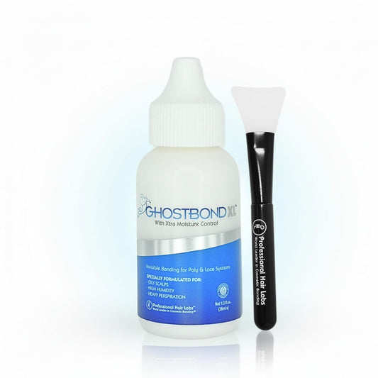 GHOSTBOND XL Hair Replacement Adhesive 1.3oz & Silicone Applicator – Invisible Lace Wig Glue, Water & Oil-Resistant, Non-Toxic, Easy Application for Lace Wigs & Hair Systems Avelisse
