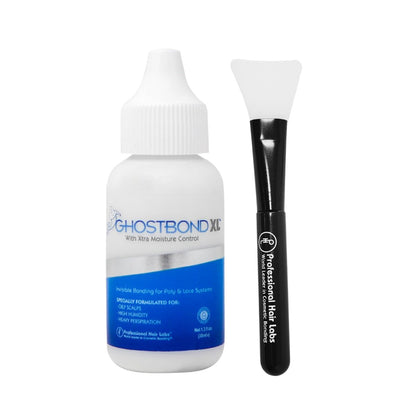 GHOSTBOND XL Hair Replacement Adhesive 1.3oz & Silicone Applicator – Invisible Lace Wig Glue, Water & Oil-Resistant, Non-Toxic, Easy Application for Lace Wigs & Hair Systems Avelisse