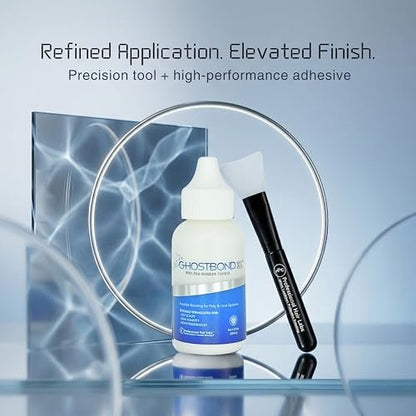 GHOSTBOND XL Hair Replacement Adhesive 1.3oz & Silicone Applicator – Invisible Lace Wig Glue, Water & Oil-Resistant, Non-Toxic, Easy Application for Lace Wigs & Hair Systems Avelisse
