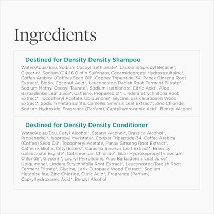 Briogeo Destined for Density Caffeine + Biotin Peptide Density Shampoo & Conditioner Duo – Increase Hair Thickness & Volume for Fine or Thinning Hair, Sulfate-Free, Vegan & Cruelty-Free (16 Fl Oz Each) Avelisse