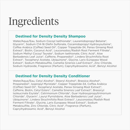 Briogeo Destined for Density Caffeine + Biotin Peptide Density Shampoo & Conditioner Duo – Increase Hair Thickness & Volume for Fine or Thinning Hair, Sulfate-Free, Vegan & Cruelty-Free (16 Fl Oz Each) Avelisse
