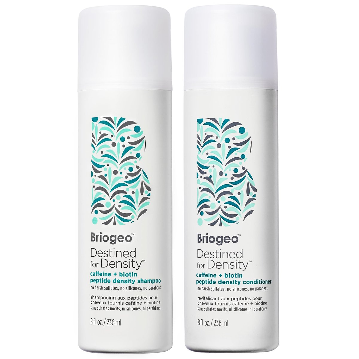 Briogeo Destined for Density Caffeine + Biotin Peptide Density Shampoo & Conditioner Duo – Increase Hair Thickness & Volume for Fine or Thinning Hair, Sulfate-Free, Vegan & Cruelty-Free (16 Fl Oz Each) Avelisse