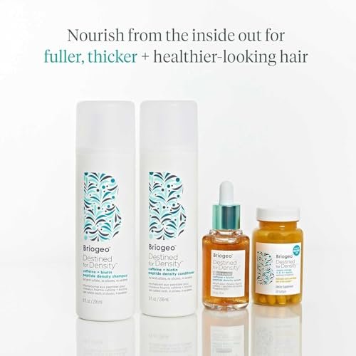 Briogeo Destined for Density Caffeine + Biotin Peptide Density Shampoo & Conditioner Duo – Increase Hair Thickness & Volume for Fine or Thinning Hair, Sulfate-Free, Vegan & Cruelty-Free (16 Fl Oz Each) Avelisse
