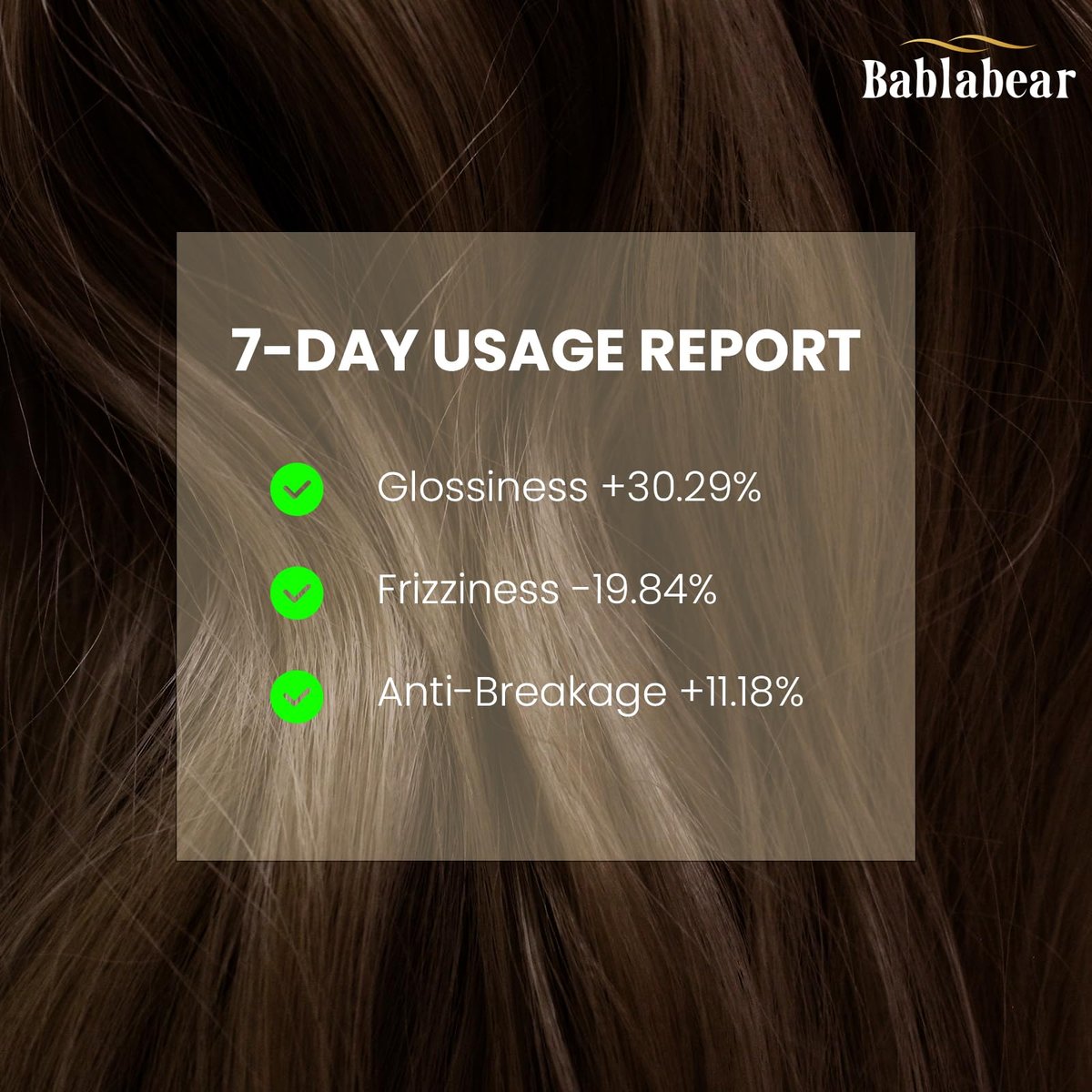 Bablabear Hair Oil for Frizzy Hair - Hydrating Oil Serum Repairs Damaged Hair, Strengthens, Heat Protection, Adds Shine, Smooths Split Ends (1.4 Fl Oz) Avelisse