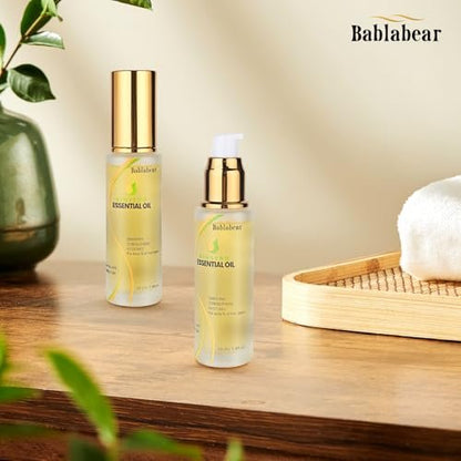 Bablabear Hair Oil for Frizzy Hair - Hydrating Oil Serum Repairs Damaged Hair, Strengthens, Heat Protection, Adds Shine, Smooths Split Ends (1.4 Fl Oz) Avelisse