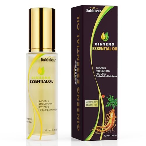 Bablabear Hair Oil for Frizzy Hair - Hydrating Oil Serum Repairs Damaged Hair, Strengthens, Heat Protection, Adds Shine, Smooths Split Ends (1.4 Fl Oz) Avelisse