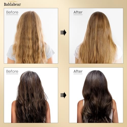 Bablabear Hair Oil for Frizzy Hair - Hydrating Oil Serum Repairs Damaged Hair, Strengthens, Heat Protection, Adds Shine, Smooths Split Ends (1.4 Fl Oz) Avelisse