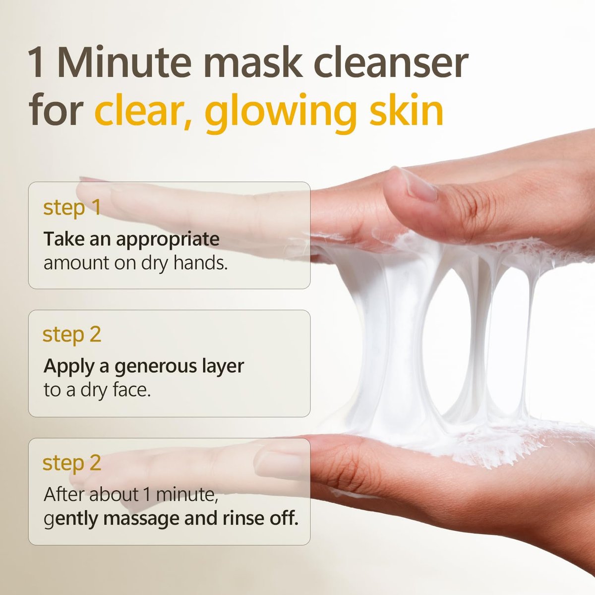 Rice Mask Cleanser 6.76 fl oz - Glow-Boosting & Hydrating Face Wash with Jeju Rice & Natto Gum, Gentle Exfoliating Daily Foam Cleanser, Deep Pore Cleansing, Non-Irritating - Korean Skin Care - görsel 5