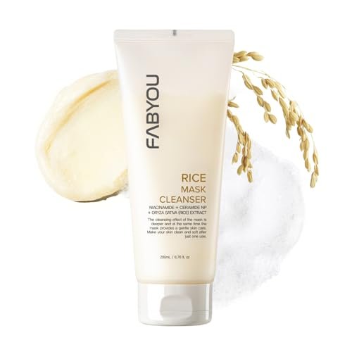 Rice Mask Cleanser 6.76 fl oz - Glow-Boosting & Hydrating Face Wash with Jeju Rice & Natto Gum, Gentle Exfoliating Daily Foam Cleanser, Deep Pore Cleansing, Non-Irritating - Korean Skin Care - görsel 2