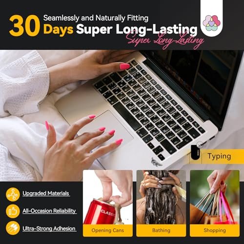 SAVILAND Pro Nail Adhesive Tabs 600 PCS – 30 Day Long Lasting Press On Nail Sticky Tabs, 15 Sizes, 0.3mm Ultra-Thin & Waterproof for Shower, Strong Nail Glue Stickers for Home DIY Use - görsel 4