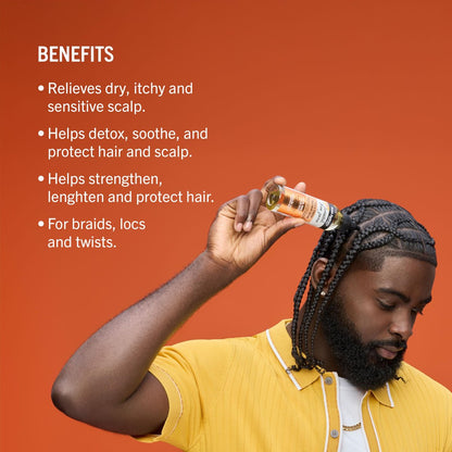 Aunt Jackie's Braid + Twist Collection Scratch Free Zone Itch & Tension Treatment Serum – Relieve Dry, Itchy Scalp with Witch Hazel, Biotin, and Honey – 4 fl oz