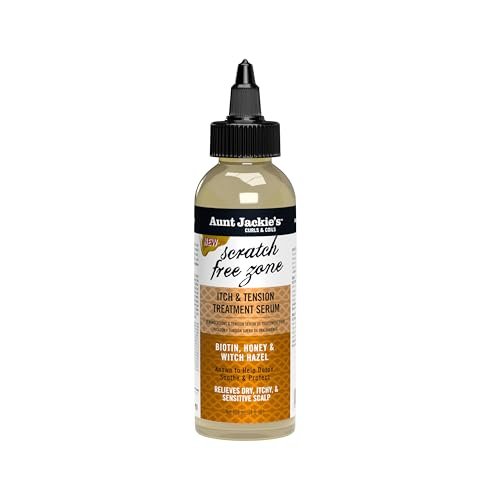 Aunt Jackie's Braid + Twist Collection Scratch Free Zone Itch & Tension Treatment Serum – Relieve Dry, Itchy Scalp with Witch Hazel, Biotin, and Honey – 4 fl oz - görsel 2