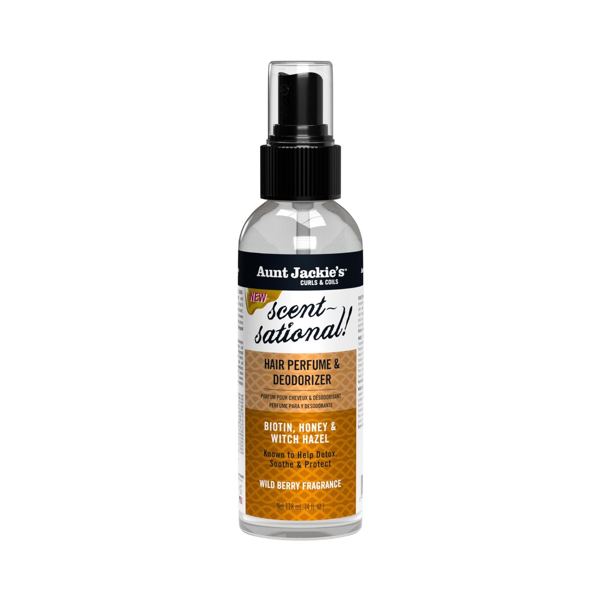 Aunt Jackie’s Braid + Twist Collection Scent-Sational Hair Perfume & Deodorizer – Neutralize Odors and Refresh Hair with Witch Hazel, Biotin, and Honey – 4 fl oz - görsel 1