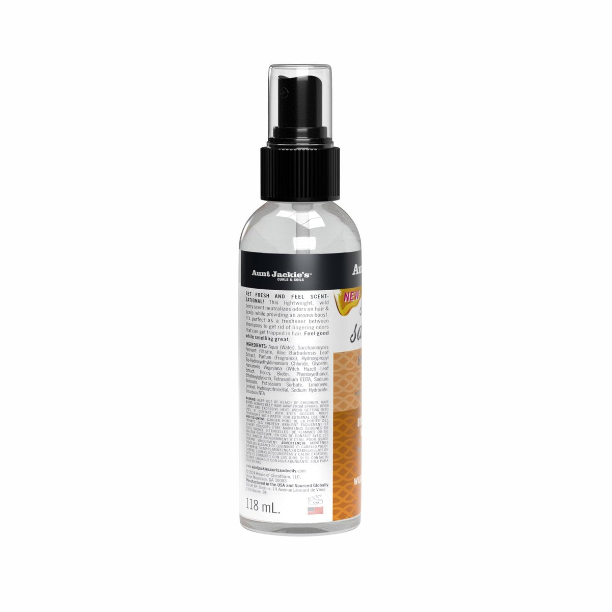 Aunt Jackie’s Braid + Twist Collection Scent-Sational Hair Perfume & Deodorizer – Neutralize Odors and Refresh Hair with Witch Hazel, Biotin, and Honey – 4 fl oz - görsel 13