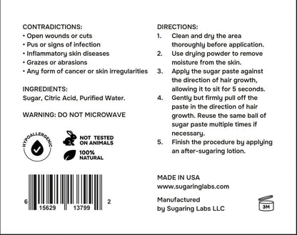 Sugaring Paste FORMULA PRO MEDIUM for Hair Removal – 49 oz/3 lb Sugar Wax Kit for All Hair Types, Brazilian, Legs, Arms Avelisse