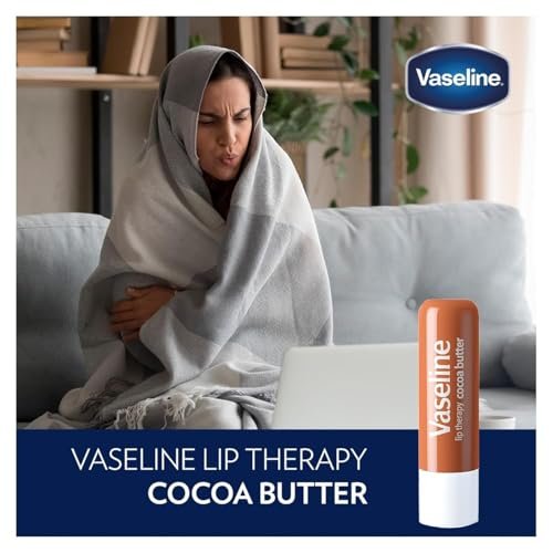 Vaseline Lip Therapy Cocoa Butter Lip Balm, 6 Pack, 0.16 oz Each Avelisse
