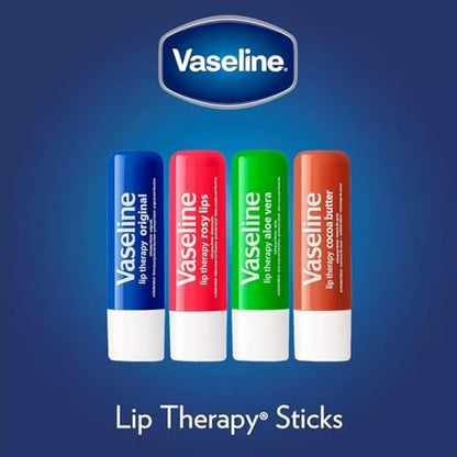Vaseline Lip Therapy Cocoa Butter Lip Balm, 6 Pack, 0.16 oz Each Avelisse