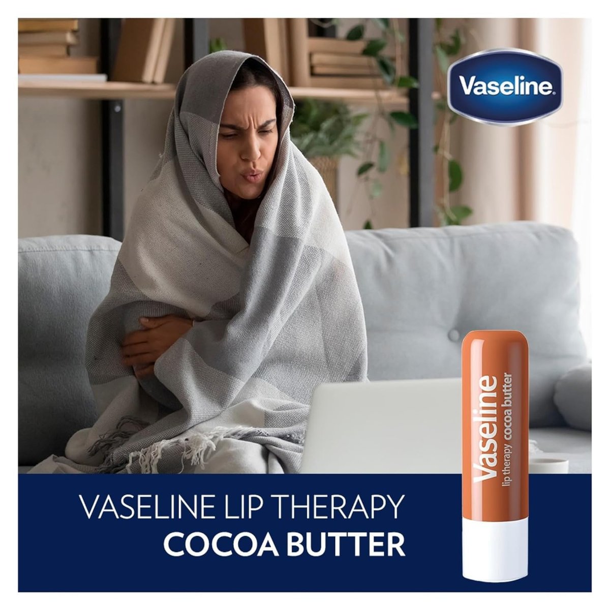Vaseline Lip Therapy Cocoa Butter Lip Balm, 6 Pack, 0.16 oz Each Avelisse