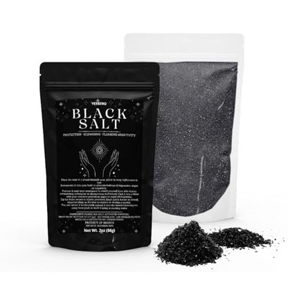 Yerbero Black Salt for Protection 2oz (56g) - Sal Negra - Essential Wiccan & Witchcraft Supplies for Rituals, Spells, and Purification Avelisse
