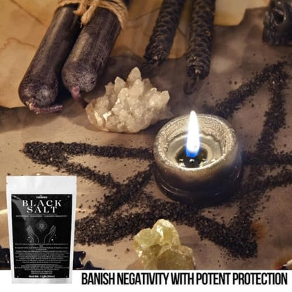 Yerbero Black Salt for Protection 2oz (56g) - Sal Negra - Essential Wiccan & Witchcraft Supplies for Rituals, Spells, and Purification Avelisse