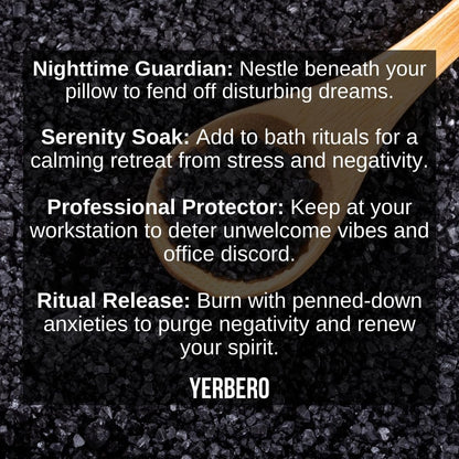 Yerbero Black Salt for Protection 2oz (56g) - Sal Negra - Essential Wiccan & Witchcraft Supplies for Rituals, Spells, and Purification Avelisse
